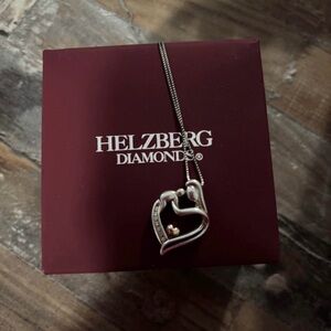 Helzberg Diamonds Silver Heart Pendant Necklace. I am loved collection.